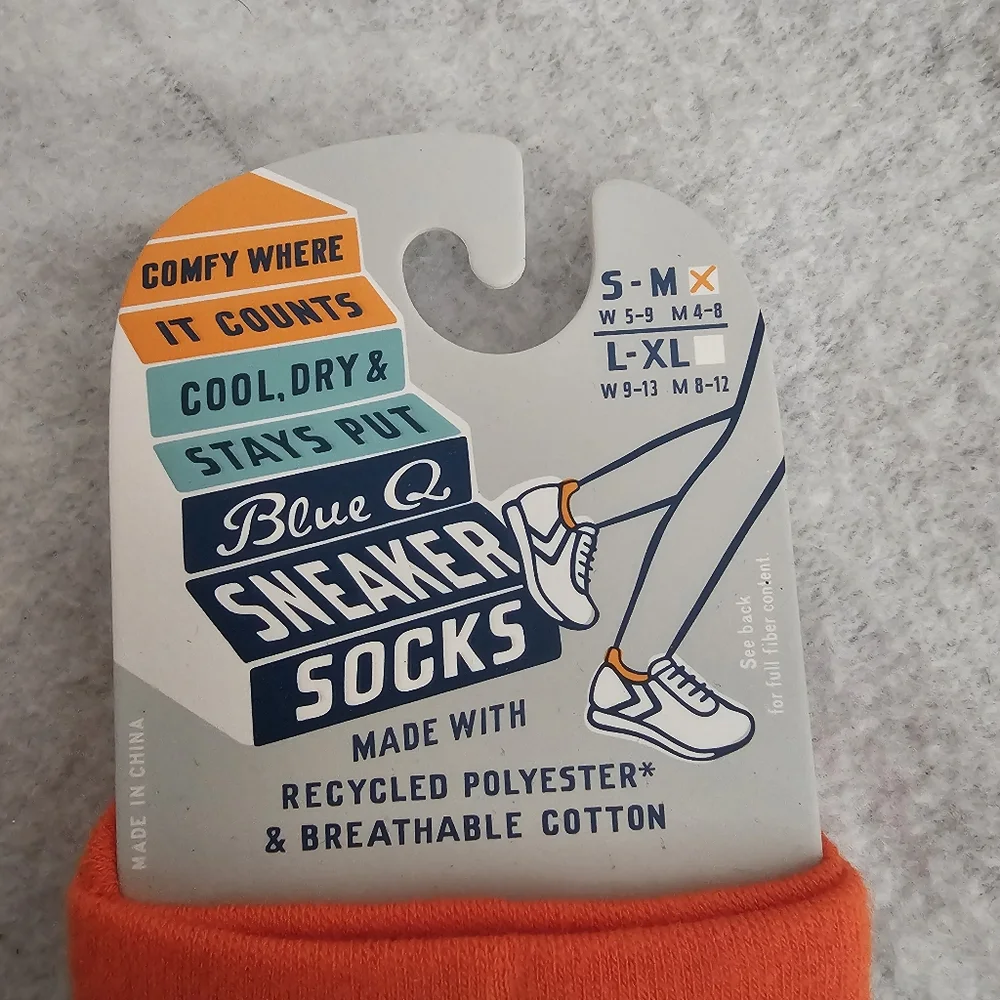 Blue Q Sports Themed Unisex Adult Novelty Small Sneaker Socks